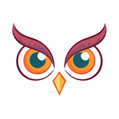 Obraz premium Owl Eyes Flat Vector Illustration