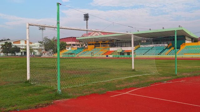 Grass field, goal, football stadium , sports field.. 