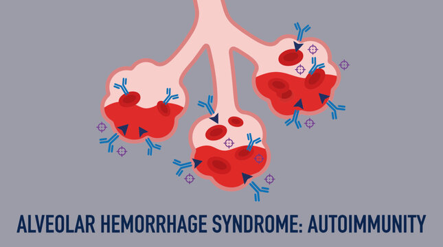 Alveolar Hemorrhage Syndrome Blood Filling Air Space from Autoimmunity