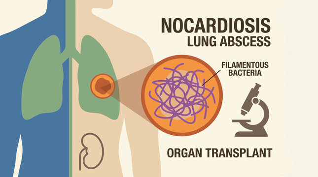 Nocardiosis Filamentous Bacterial Lung Abscess in Organ Transplant
