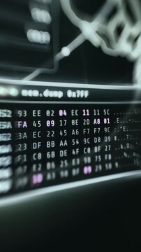 Raw Computer Memory Visualization with Hexadecimal Output
