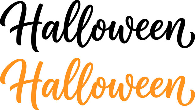 Halloween cursive text