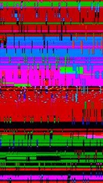 Retro VHS Glitch Transition Overlay Vertical Distortion Motion Graphics Effect