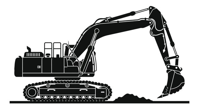 Heavy duty excavator digging machine.