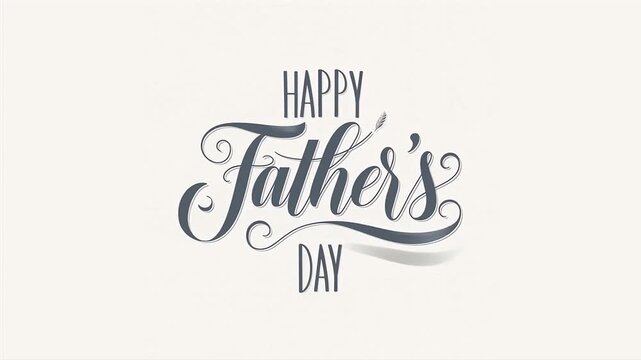 Happy Fathers Day Comemoration Typography Animation Social Media Post PSD Template