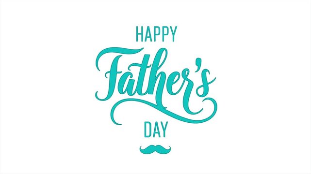 Happy Fathers Day Comemoration Typography Animation Social Media Post PSD Template