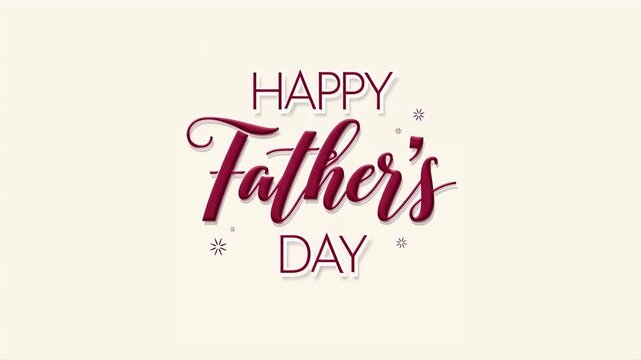 Happy Fathers Day Comemoration Typography Animation Social Media Post PSD Template