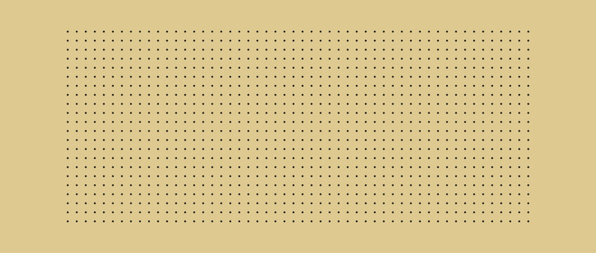 Minimalist design featuring a beige background with evenly spaced black dots, creating a pegboard like pattern. Ideal for use in presentations, web design, or modern vector artistic layouts.Eps10