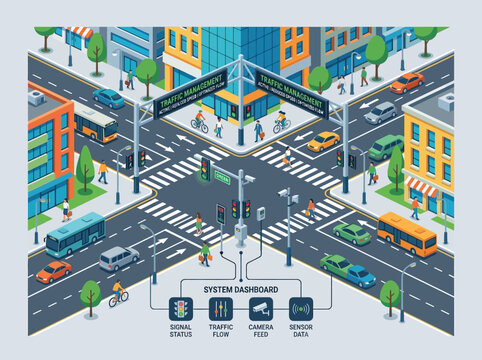 Smart City Traffic Intersection - Connected System Dashboard