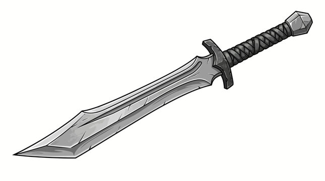 A single oversized battlefield sword lies on the ground in a desolate landscape.