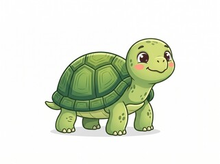 Obraz premium Cute Animated Turtle Character