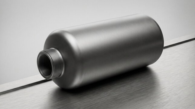 Cylinder Alloy Steel Hydraulic Accumulator Vessel on Metal Track