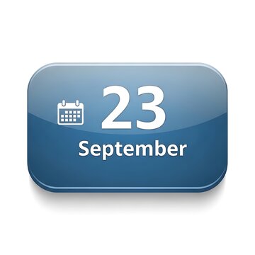 Modern calendar icon showing date september 23 with calendar symbol