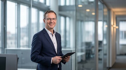 Fototapeta premium A middle-aged man in a professional business suit