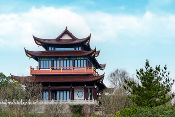 Fototapeta premium chinese pavilion in the park