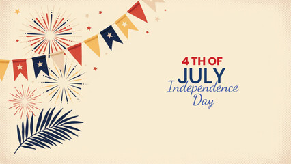 Obraz premium 4th of july independence day usa celebration silhouette