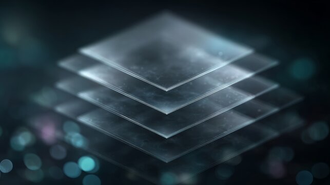 Layered AI governance control stack with glass architecture and compliance depth