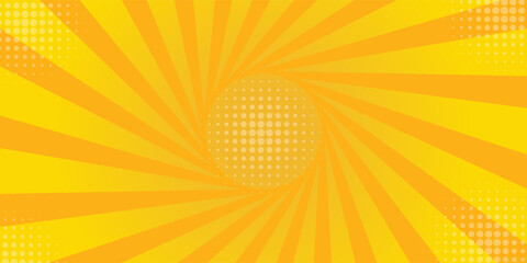 Yellow comic zoom cartoon template background © Adi