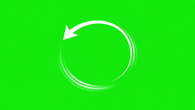Dynamic circular motion graphic with green background for use in video editing or presentations.