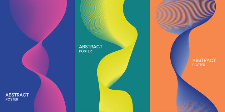 Vibrant abstract poster templates