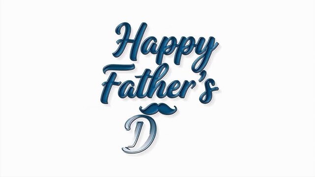 Happy Fathers Day Elegant Calligraphy Animation Social Media Poster Template PSD