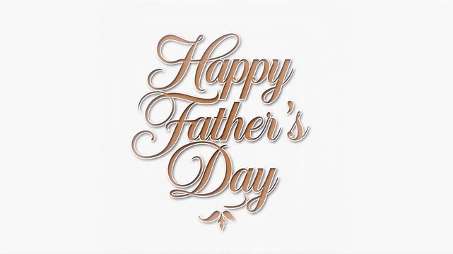 Happy Fathers Day Elegant Calligraphy Animation Social Media Poster Template PSD