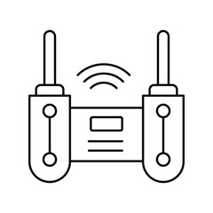 Controller icon with white background vector stock illustration © Abdul