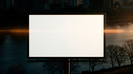 Fototapeta premium Outdoor publicitário vazio para inserção gráfica.