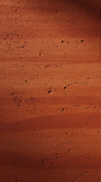 Earthy Red Clay Wall Texture Background with Rustic Horizontal Layers