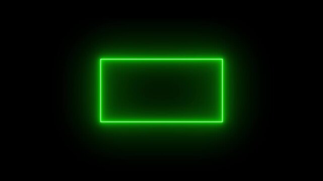 Neon effect rectangle frame Loop background.Animation of glowing neon rectangles abstract background.4k animation motion graphice video.