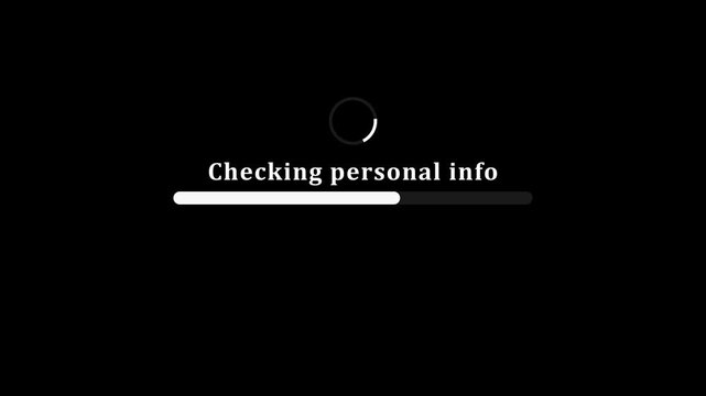 Online bank checking personal info. Concept of new loan approval.