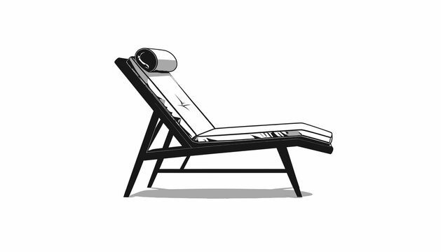 Modern outdoor folding deck chair.