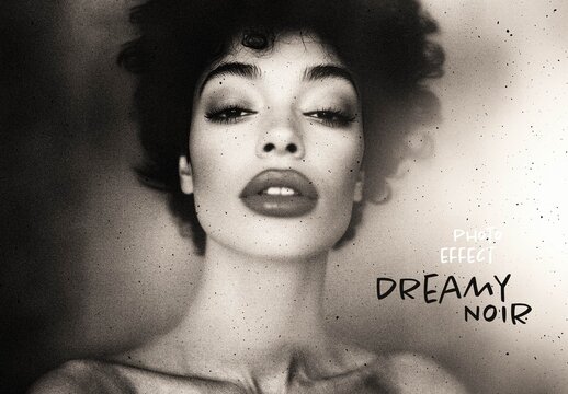 Dreamy Noir Photo Effect For Poster And Social Media Design