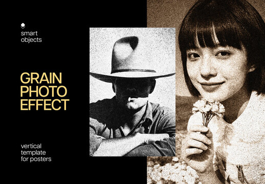 Grain Vintage Poster Photo Effect For Poster And Print Design