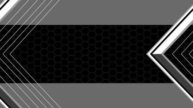 Abstract geometric background with arrow chevron shapes animation
