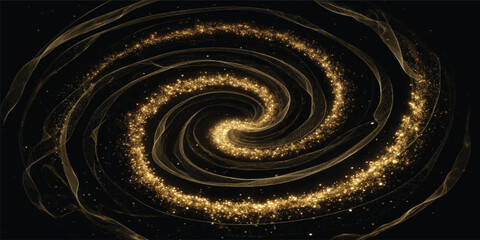 Abstract spiral galaxy swirl background with blue liquid waves, chocolate tones, vortex motion, digital energy pattern, space-inspired circular fractal illustration wallpaper texture © TANZUM AKTER
