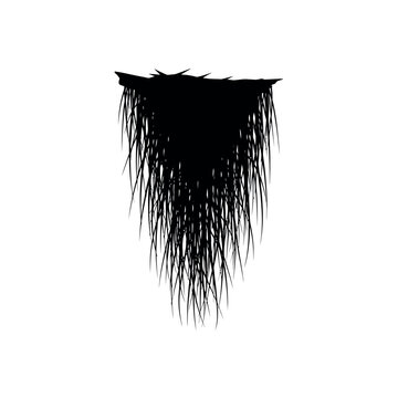 Black Silhouette of a Goatee Beard.
