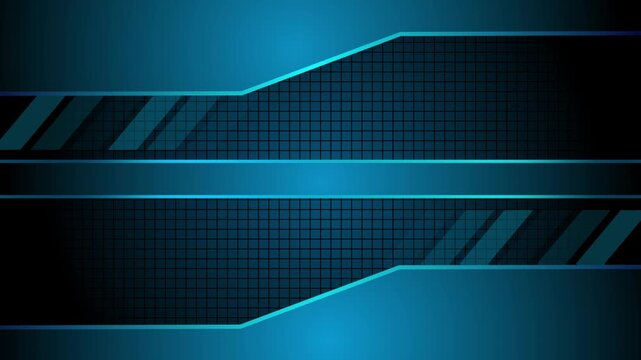 Abstract futuristic background with geometric grid and chevron accents animation