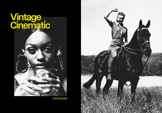Vertical Vintage Cinematic Photo Effect For Poster And Album Cover Design