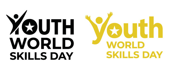 World Youth Skills Day typography design with stylized human icon for professional development and training awareness © DILARA