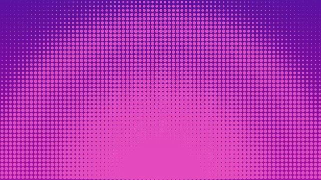 Abstract purple and pink halftone gradient pattern background.