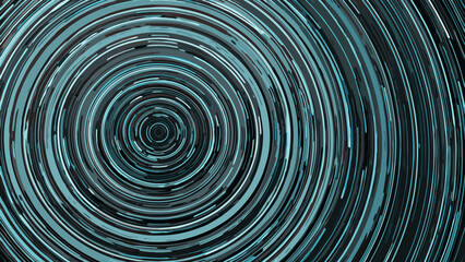 Fototapeta premium Concentric circles pattern in teal and gray tones a swirling abstract vector illustration art background circular color contemporary