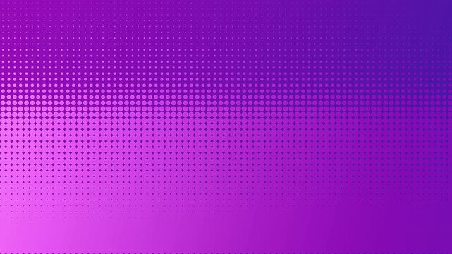 Abstract purple background with dynamic halftone dot pattern animation.