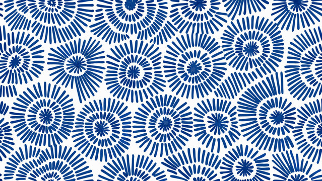 Blue starburst pattern with radiating line segments on a white background a repeating geometric design abstract arrangement azure