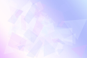 Fototapeta premium An elegant cascade of translucent polygon triangles moves over a lavender and pale-blue field, creating a tranquil, futuristic background for digital campaigns.