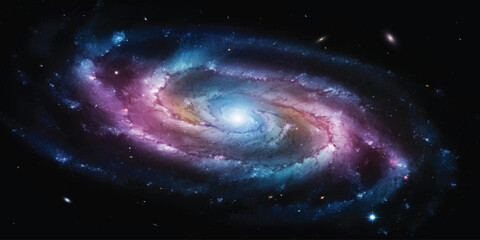 Colorful Galaxy Spiral Universe Space Background © mahabubmorshed
