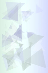 Obraz premium Translucent triangular facets swirl across a dreamy lavender and pale-blue field, creating a gentle abstract background suited for branding and design projects.