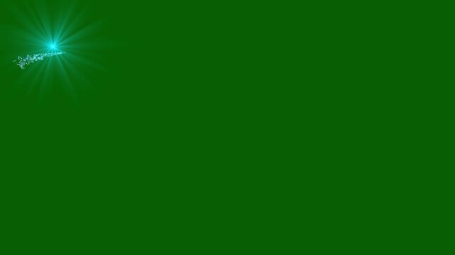 with shining single diamond glitter stream, green background,abstract anime style powerful firework line star.4k Luxury white glitter sparkles line trail glowing light effect