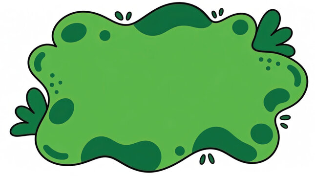 Green slime mold illustration.