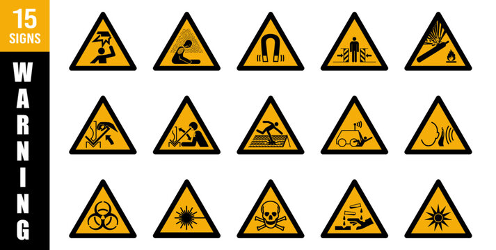 Emergency & First Aid Safety Signs Set &mdash; 15 ISO 7010 Vector Pictograms &mdash; Evacuation, Medical, Rescue copie
